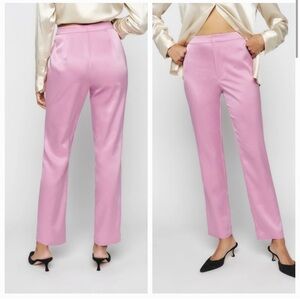 Reformation Owen Pants in Pink Size 6 NWT
